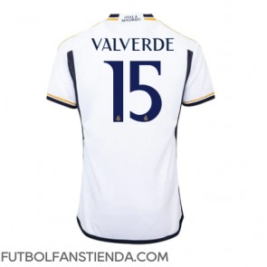 Real Madrid Federico Valverde #15 Primera Equipación 2023-24 Manga Corta